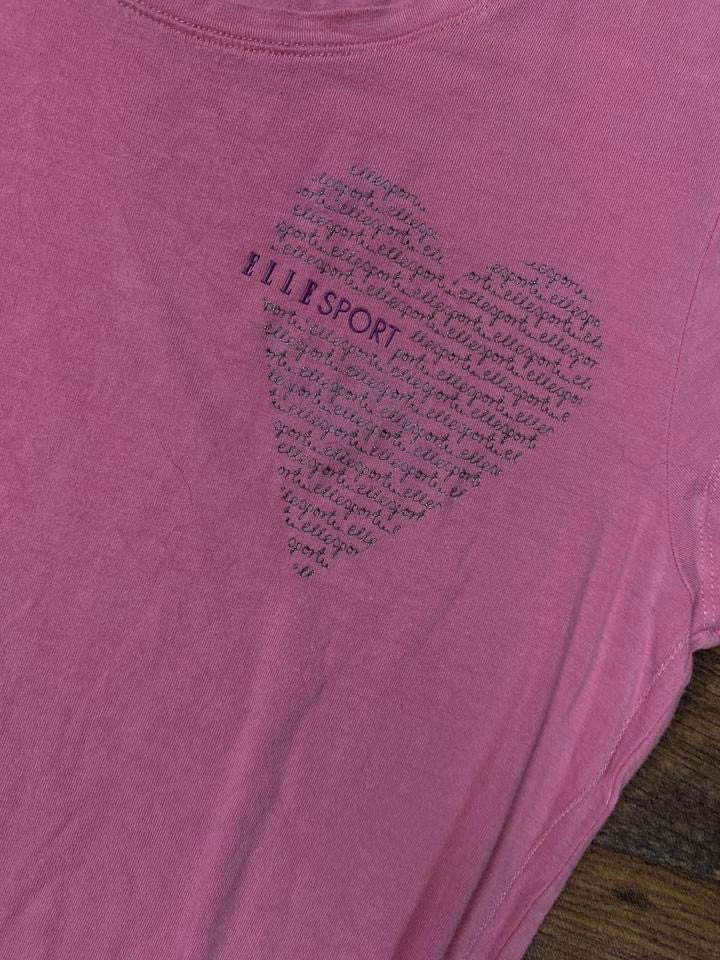 y2k Elle Baby tee with Heart detail