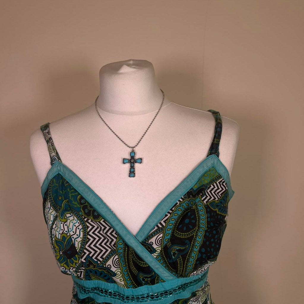 Y2K Paisley / Peacock Dress