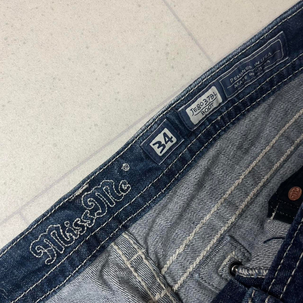 Y2k Low waist distressed Miss me bootcut jeans