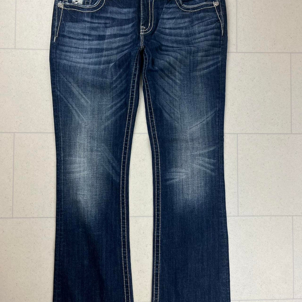 Y2k Low waist distressed Miss me bootcut jeans