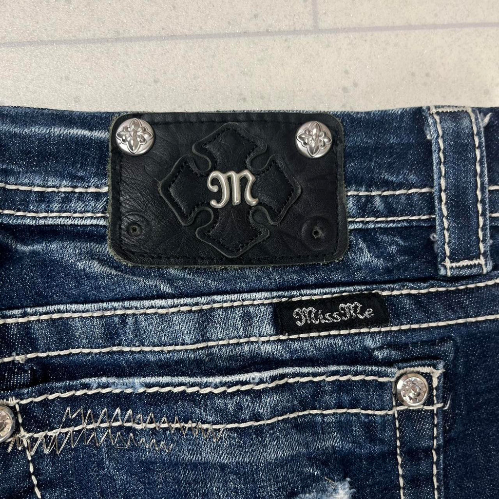 Y2k Low waist distressed Miss me bootcut jeans