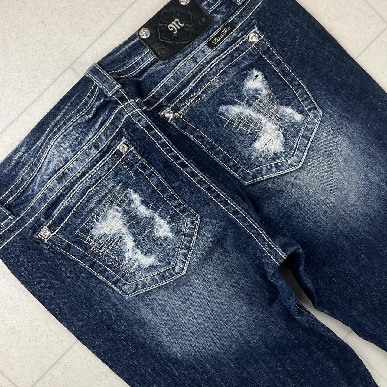Y2k Low waist distressed Miss me bootcut jeans
