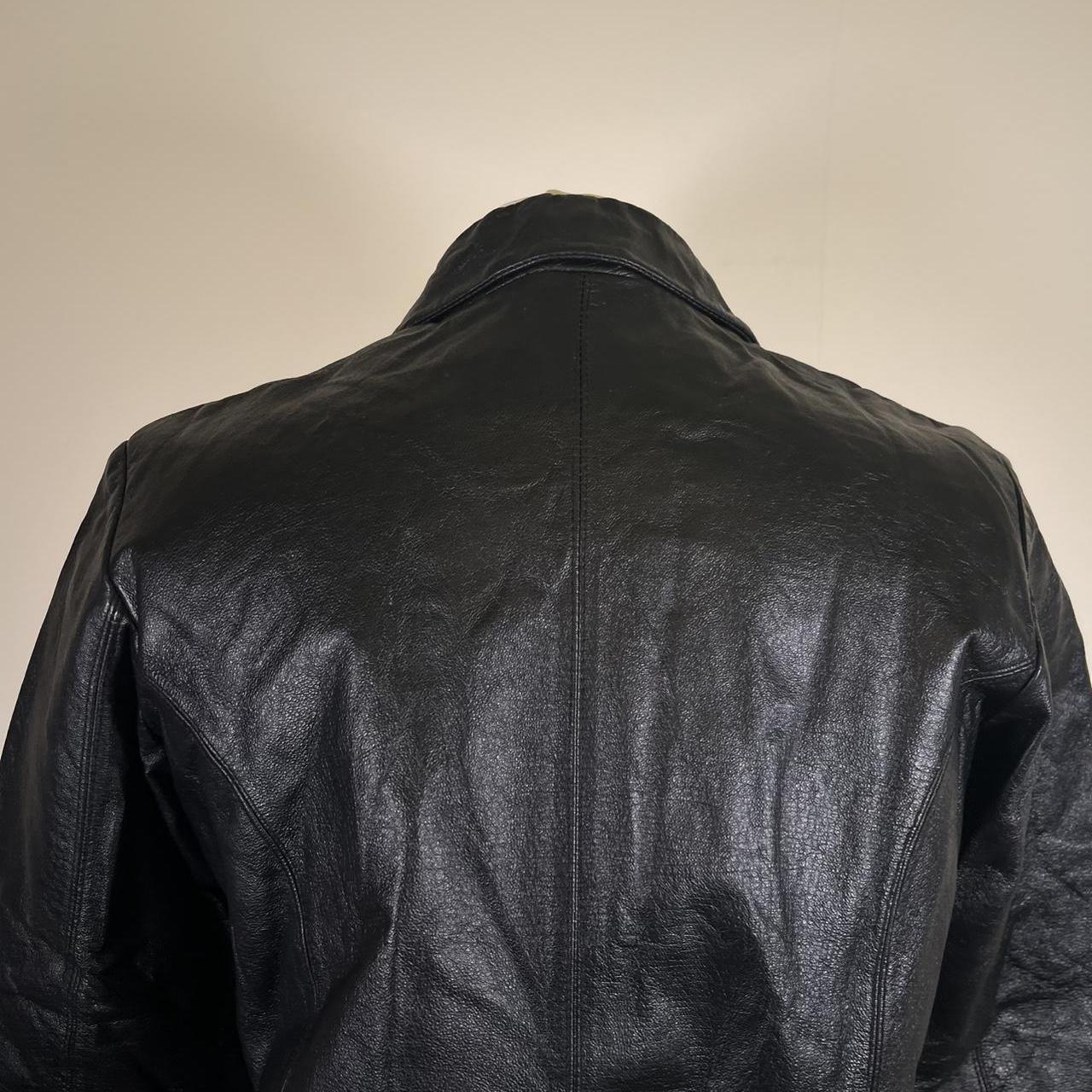 Vintage Leather jacket with silver zipper