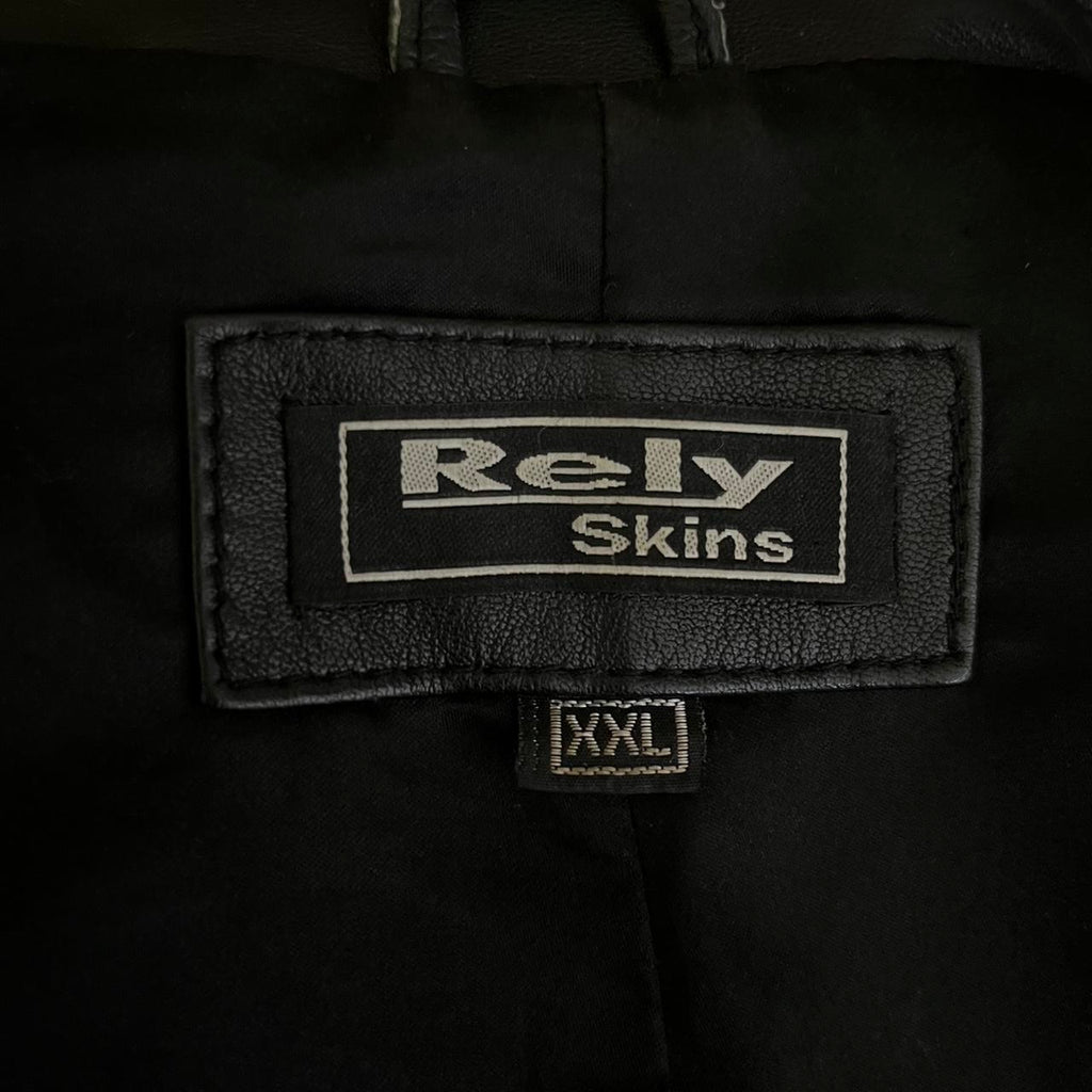 Vintage Leather jacket with silver zipper