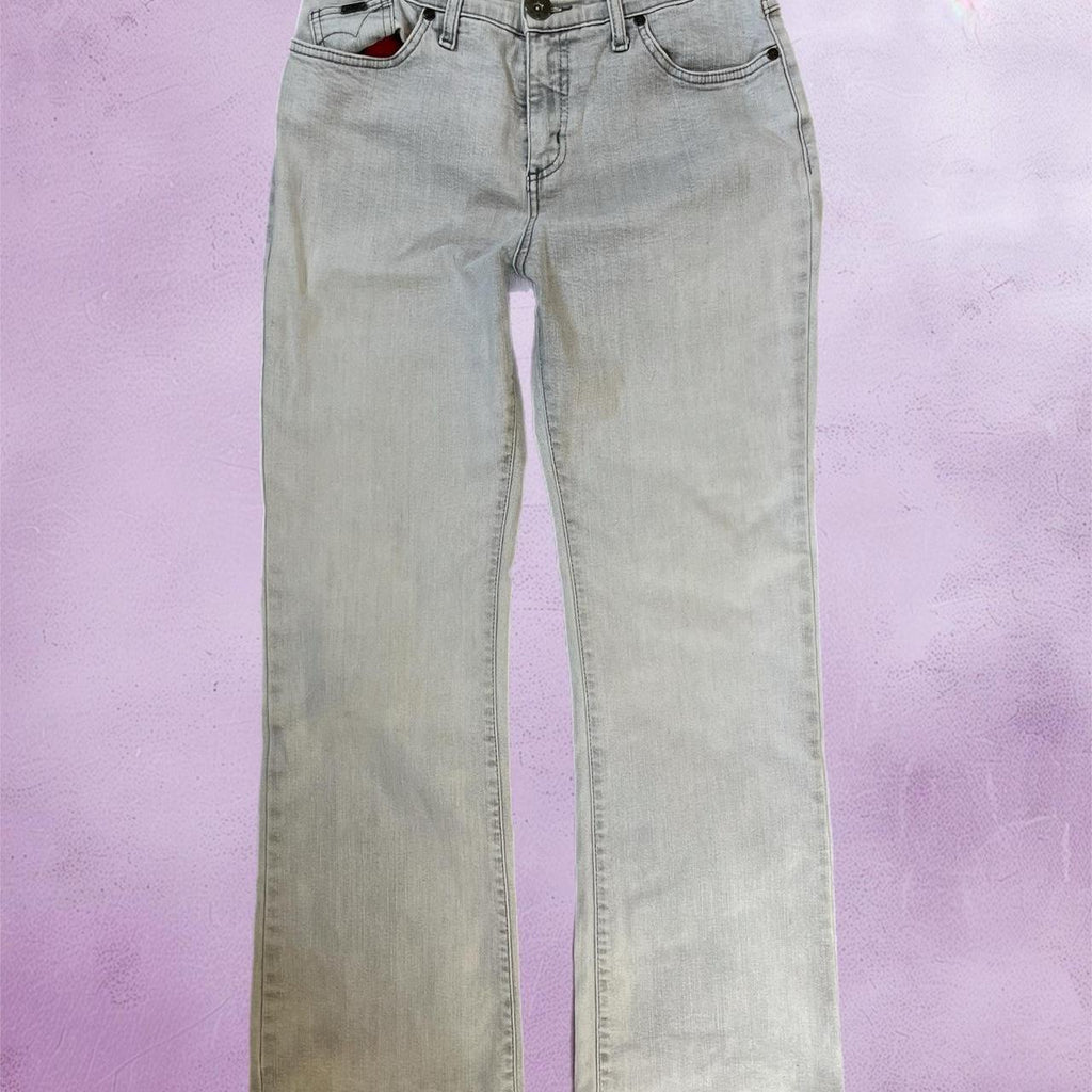 Y2k straight leg jeans with embroidery