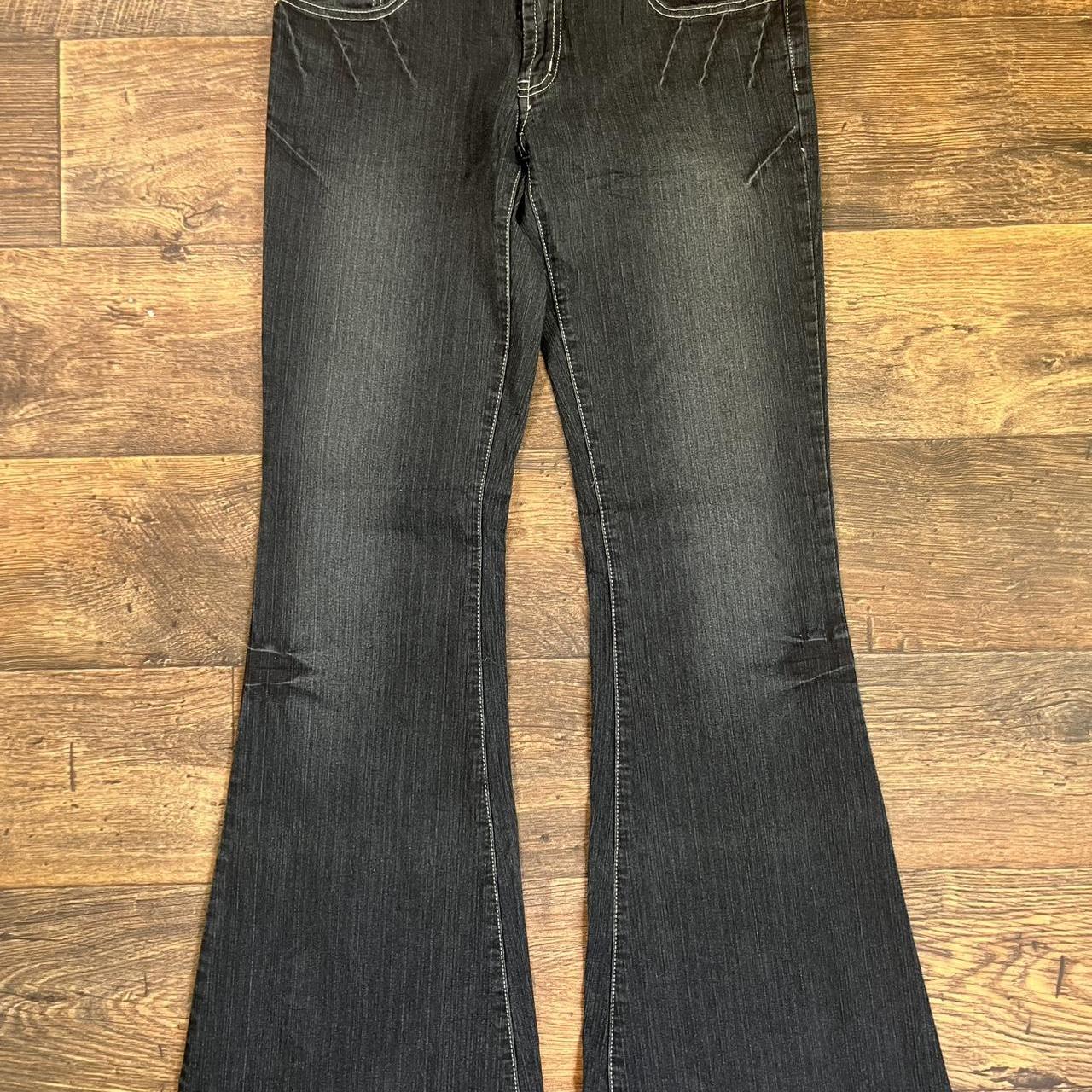 Y2k Low waist Flared jeans with embroidery