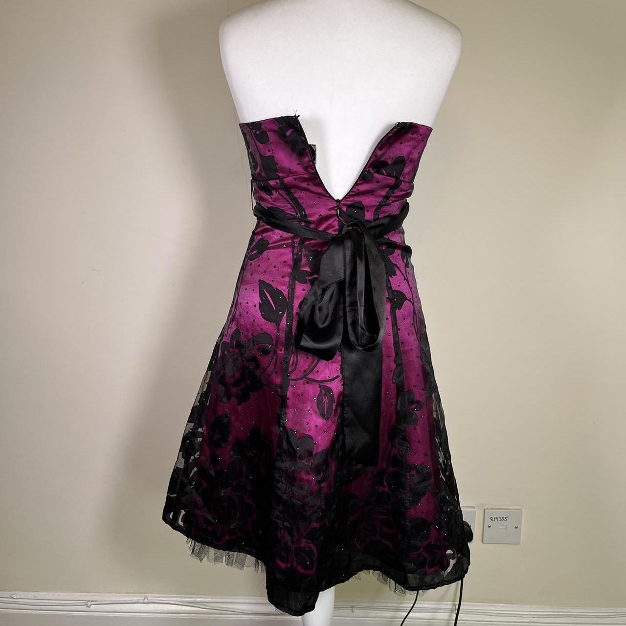 Y2K Vintage floral sequin babydoll strapless Dress