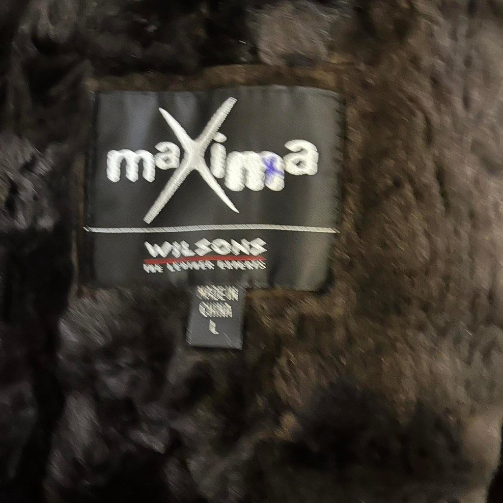 Vintage Suede Hooded Leather jacket with Faux fur trim