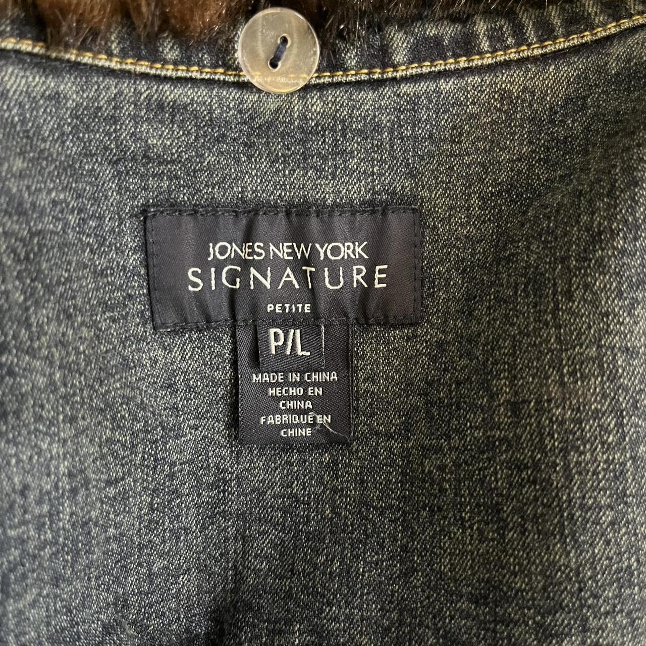 Vintage Y2k Denim jacket with Faux fur trim