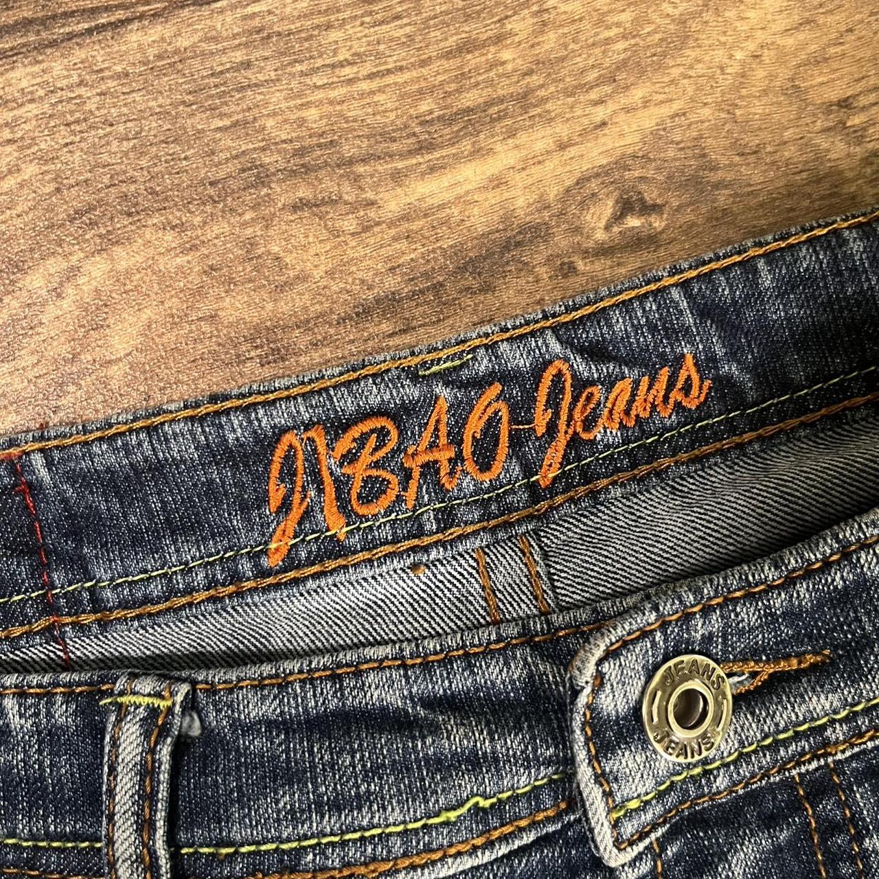 Y2k Low waist boot cut jeans with embroidery