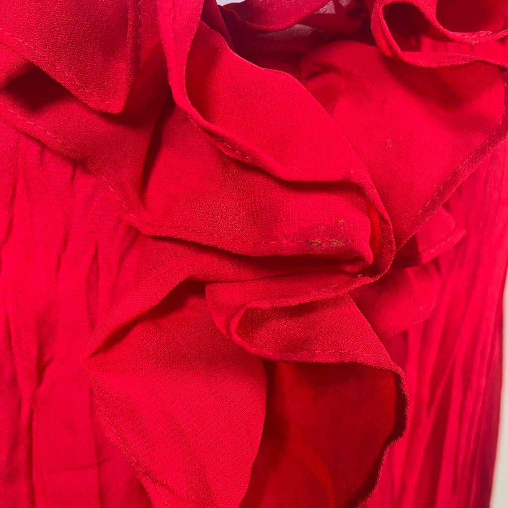 Vintage Y2k Mesh Ruffled Blouse