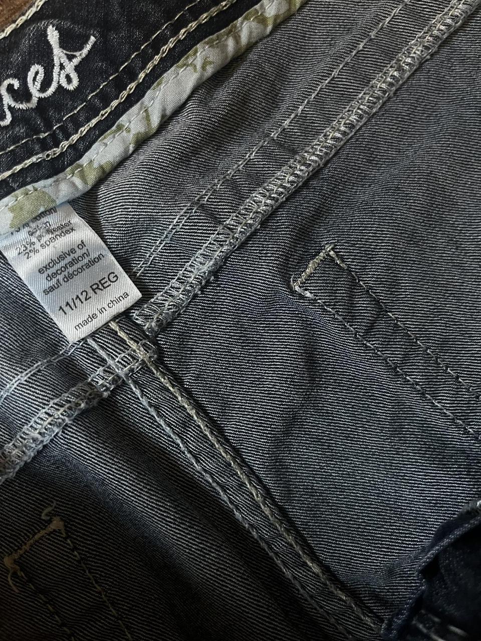 Y2k Low waist boot cut jeans with embroidery