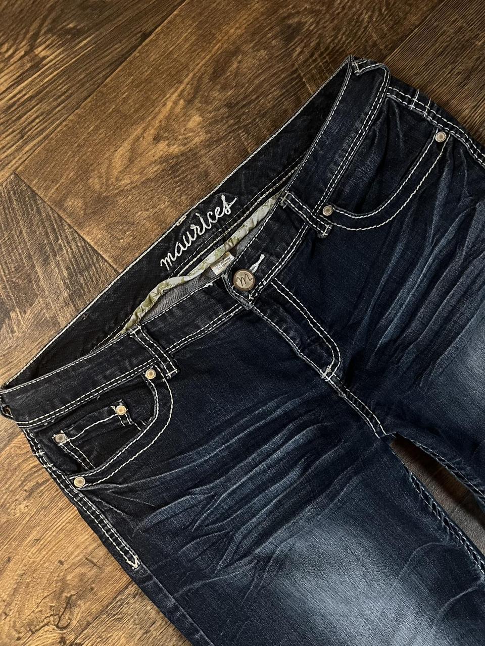 Y2k Low waist boot cut jeans with embroidery