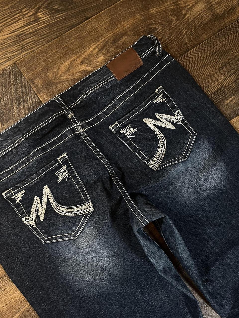 Y2k Low waist boot cut jeans with embroidery