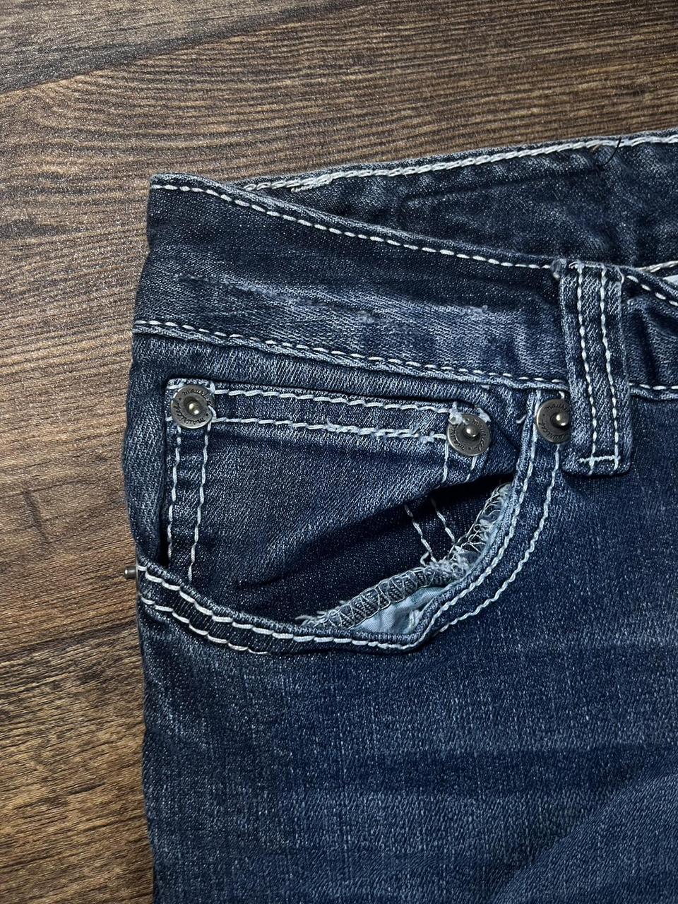 Y2k Low waist boot cut jeans with embroidery