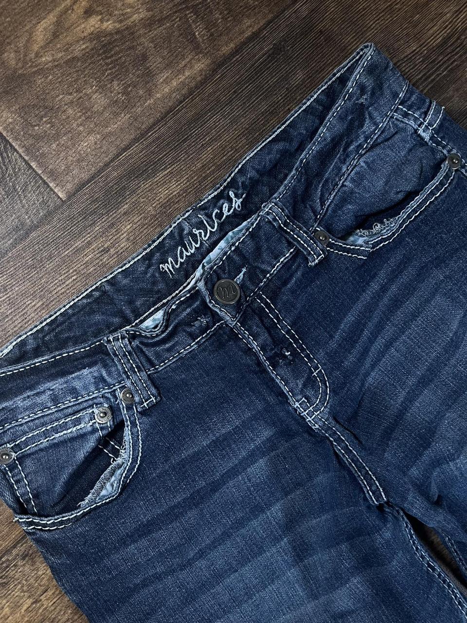 Y2k Low waist boot cut jeans with embroidery