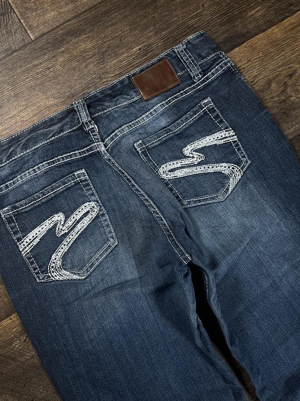 Y2k Low waist boot cut jeans with embroidery
