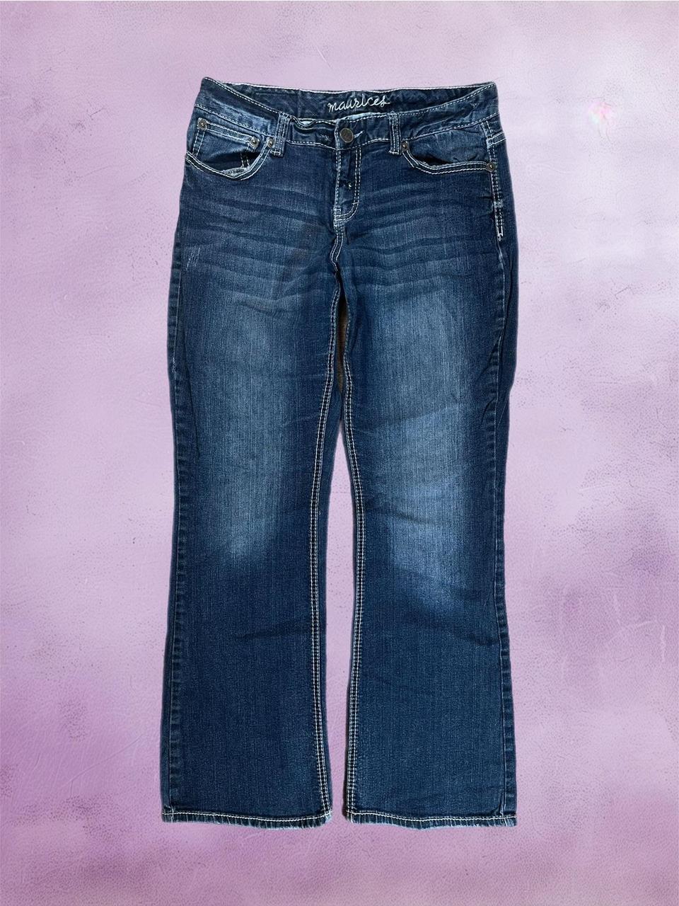 Y2k Low waist boot cut jeans with embroidery