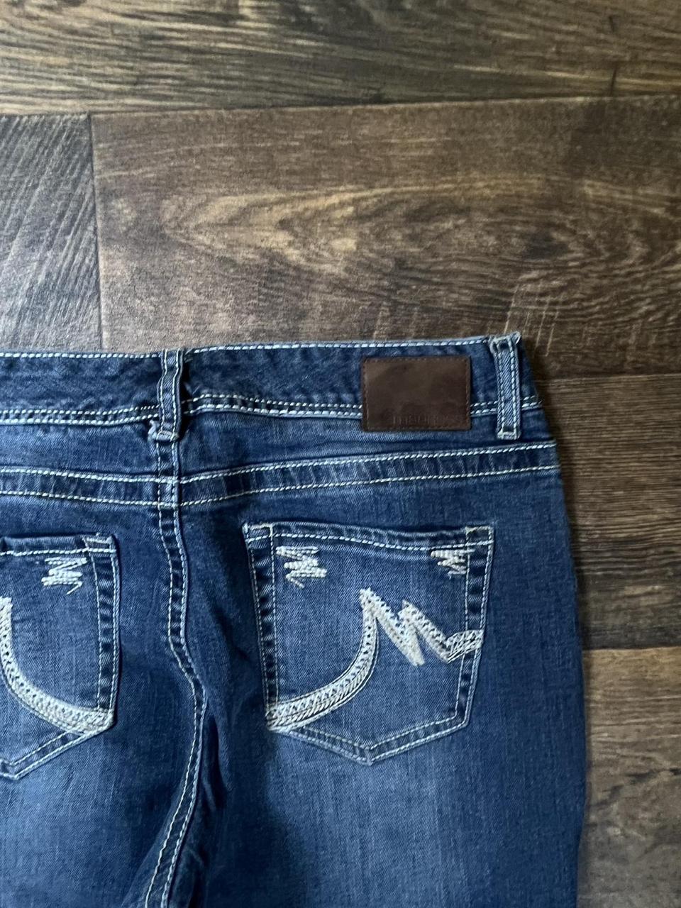 Y2k Low waist boot cut jeans with embroidery