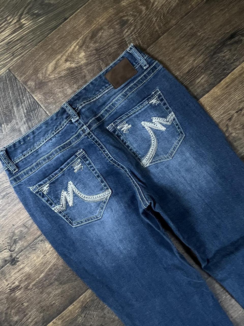 Y2k Low waist boot cut jeans with embroidery