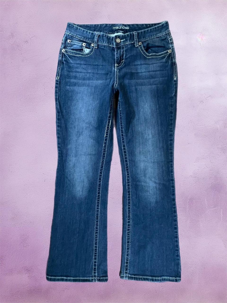 Y2k Low waist boot cut jeans with embroidery
