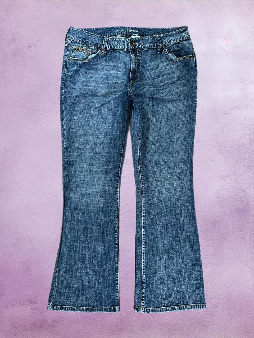 Y2k Low waist flared jeans with embroidery