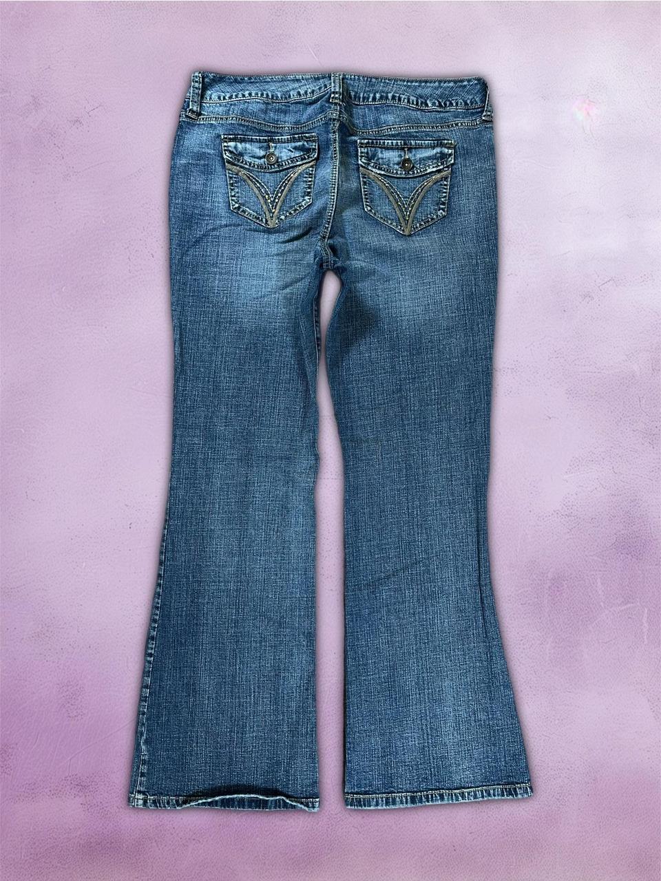 Y2k Low waist flared jeans with embroidery