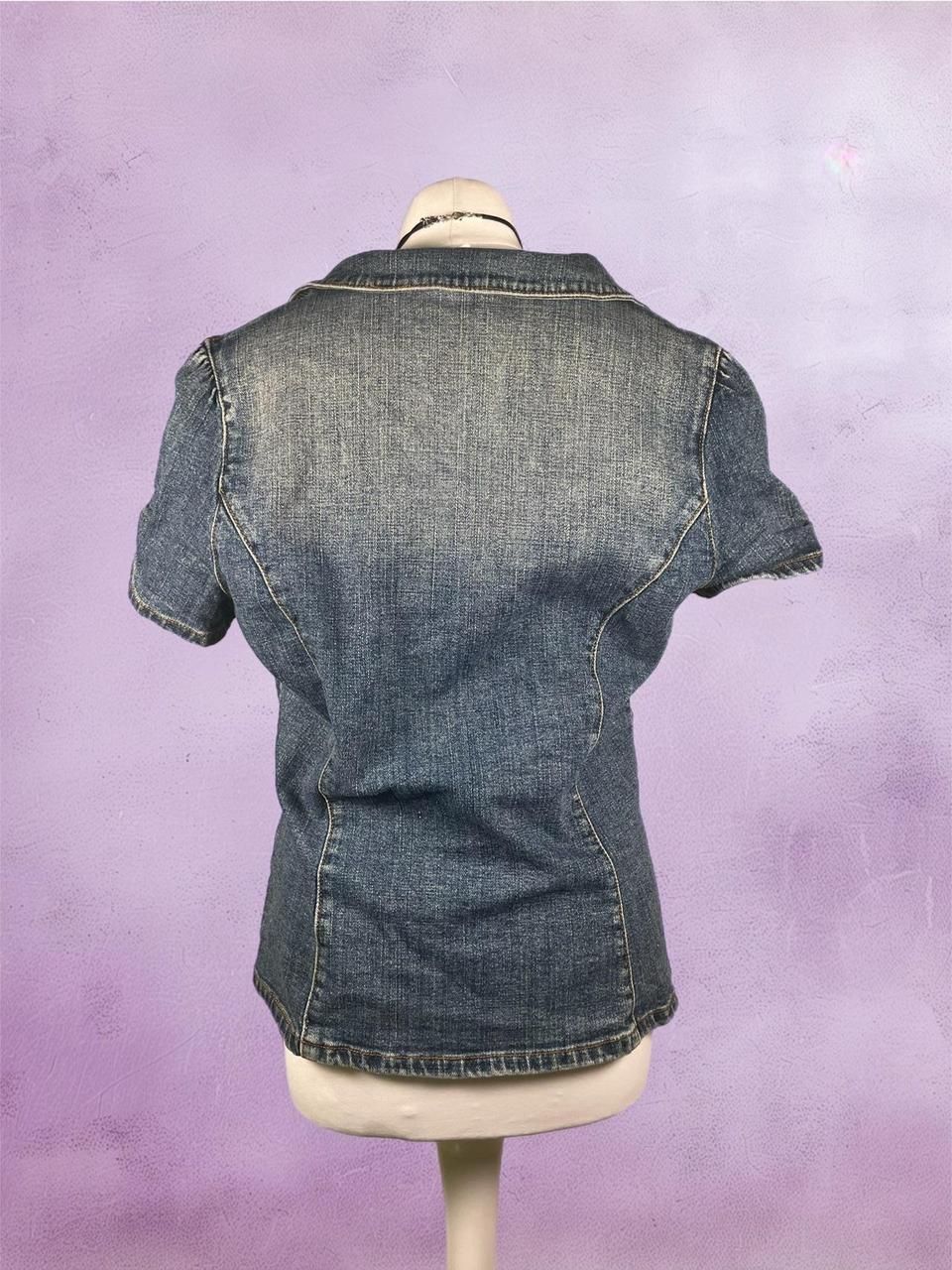 Vintage Y2k Short Sleeve fitted Denim Jacket