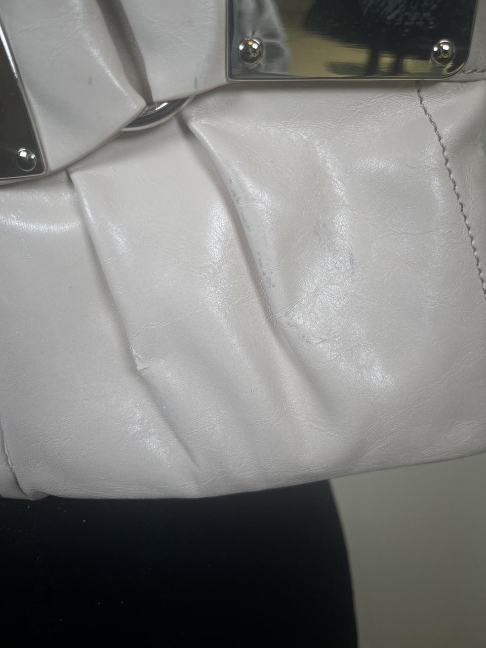 Y2K Vintage White Leather shoulder bag