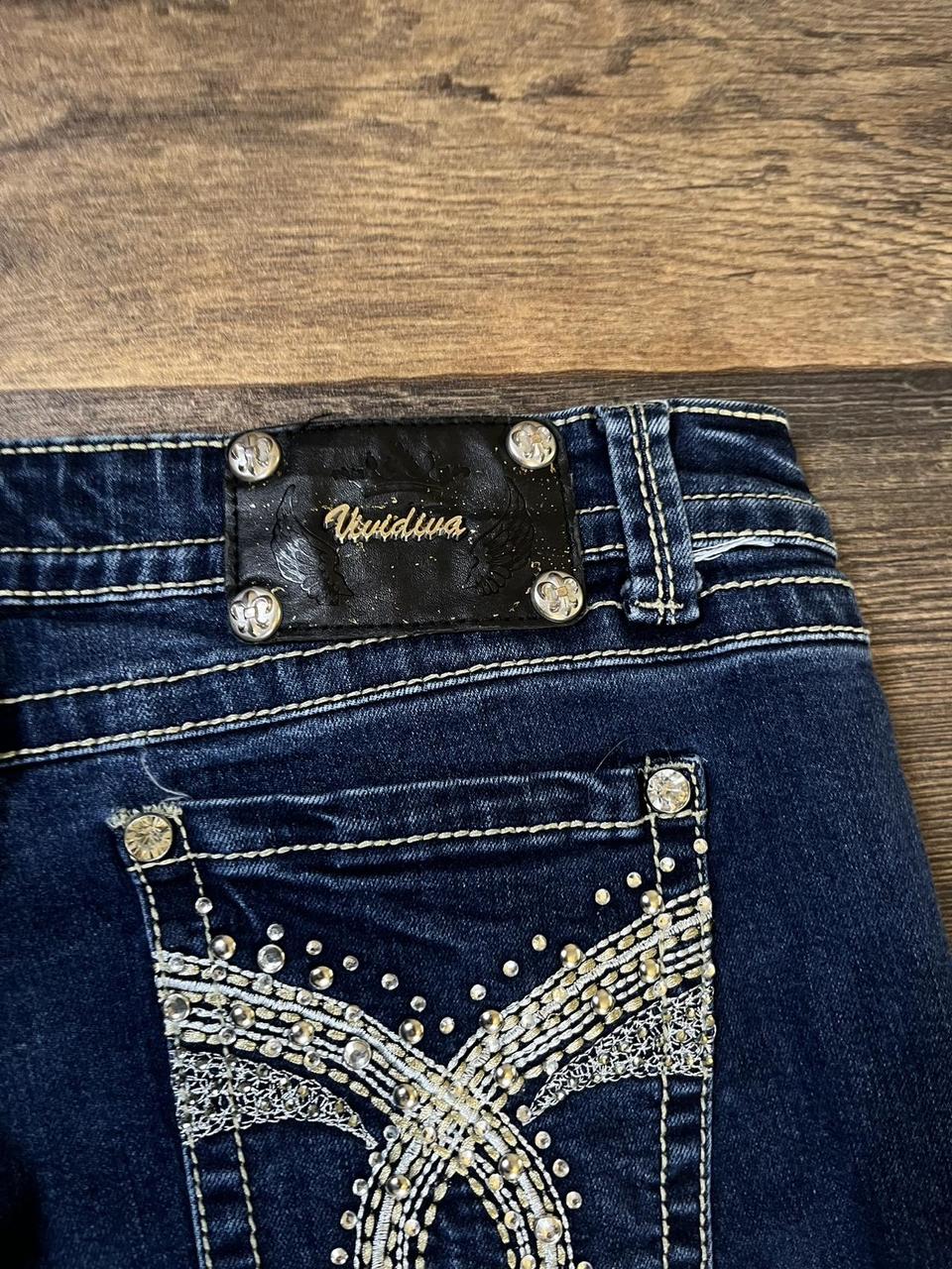 y2k jeans with rhinestone embellishments