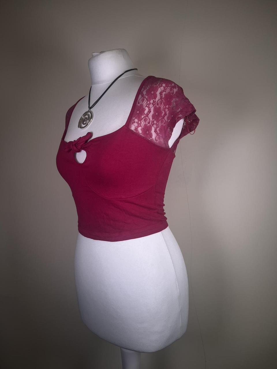 Y2K Lace cami with tie front