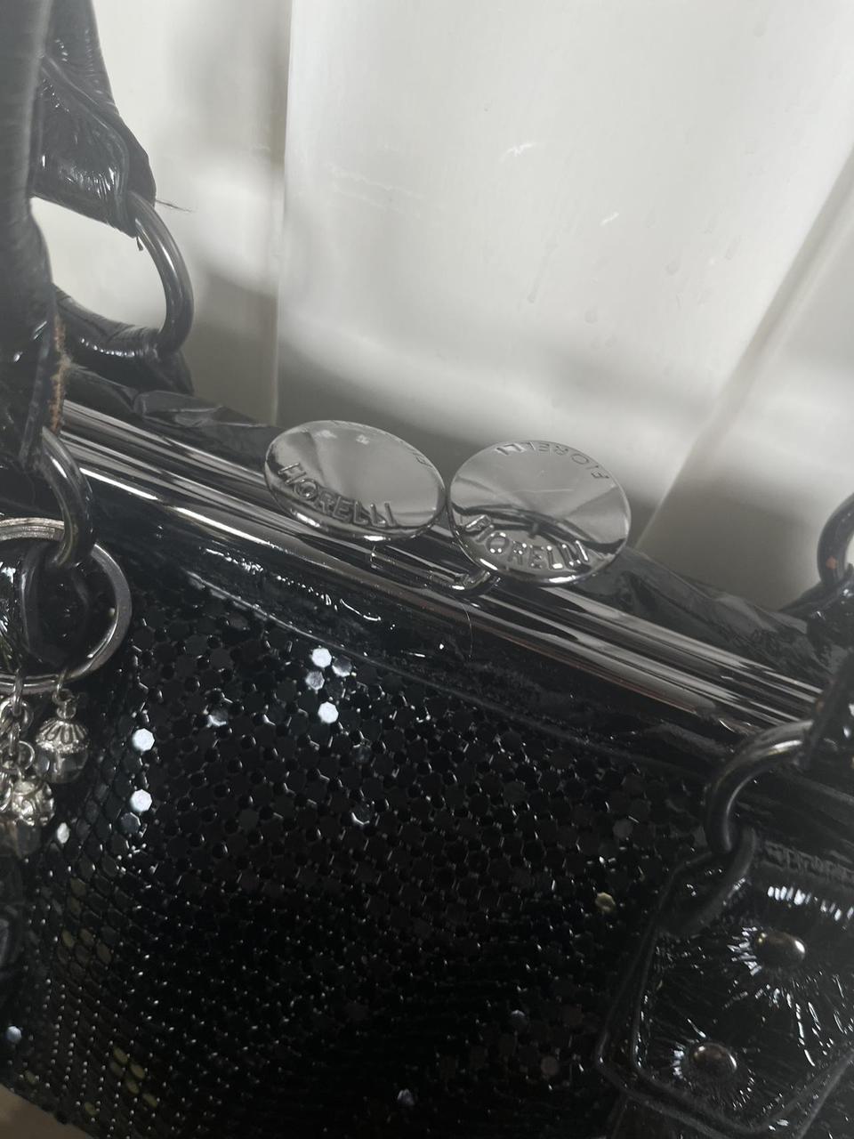 Y2K rhinestone shoulder bag with charms