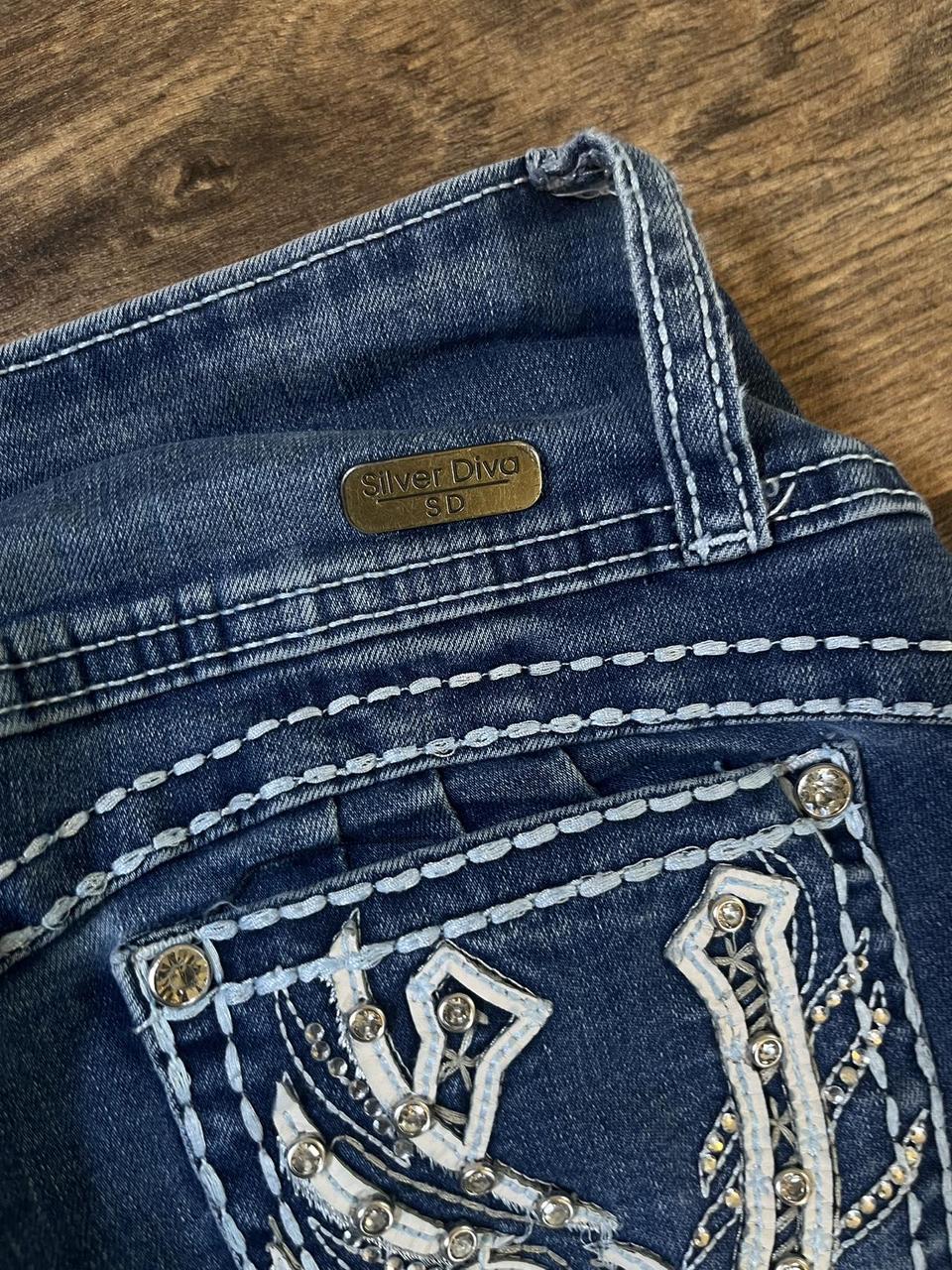 Y2k Flared jeans with embroidered pockets