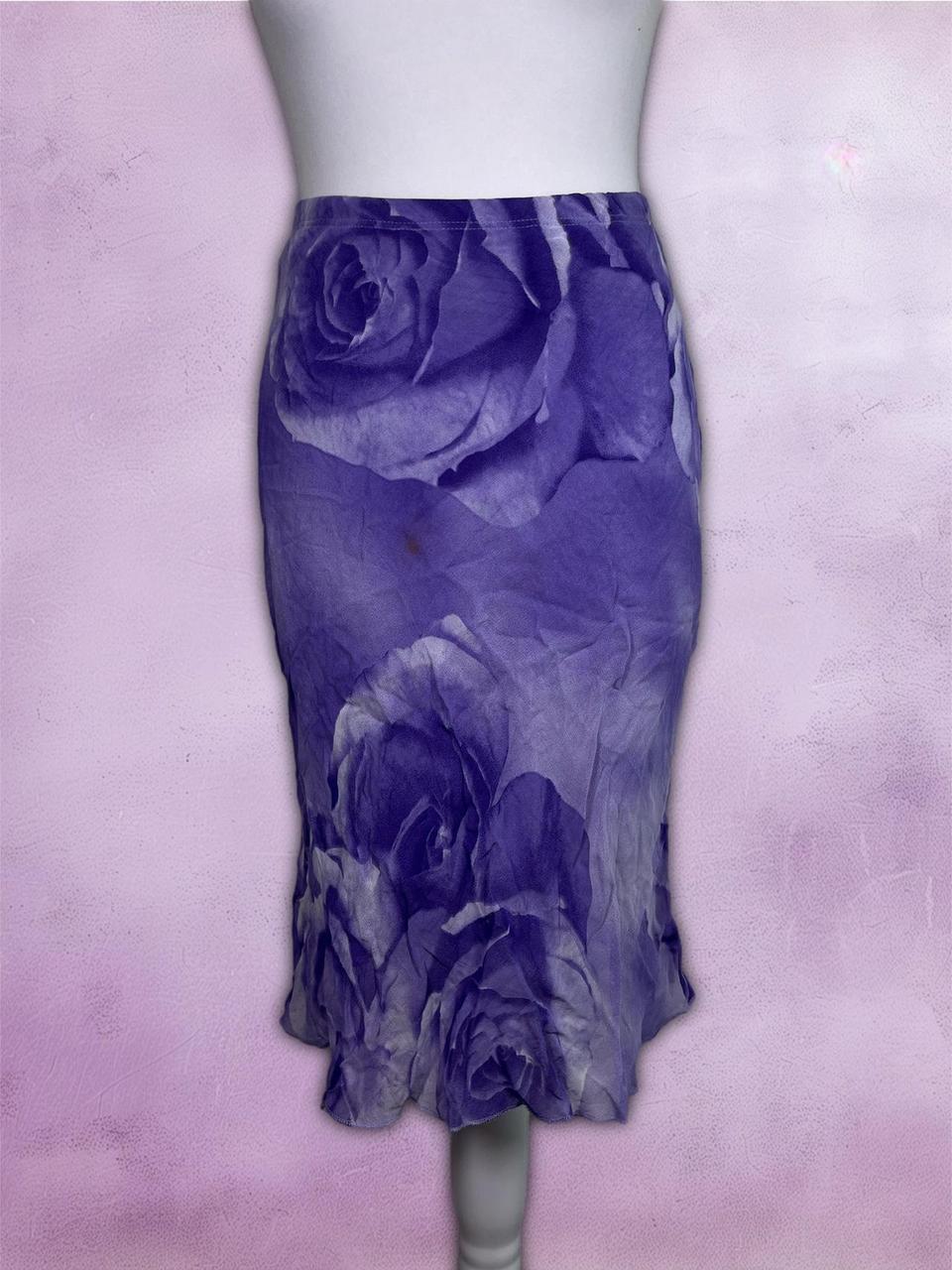 y2k Ruffle Floral Midi skirt