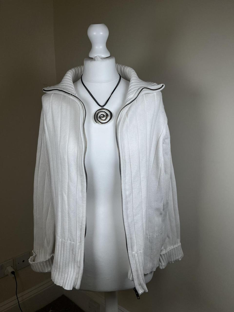 Vintage cream striped knit Jacket