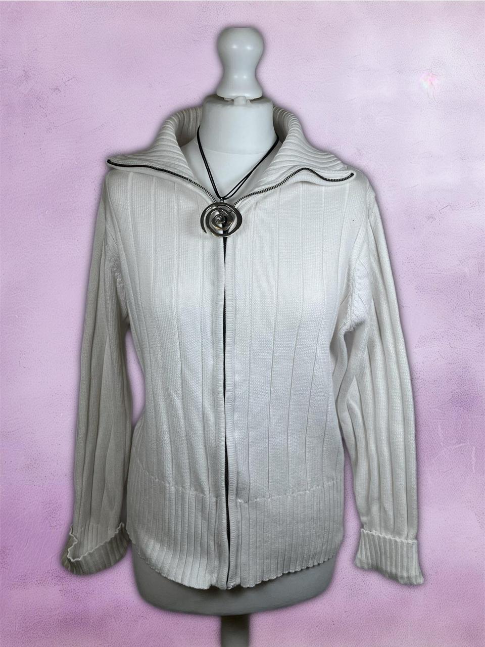 Vintage cream striped knit Jacket