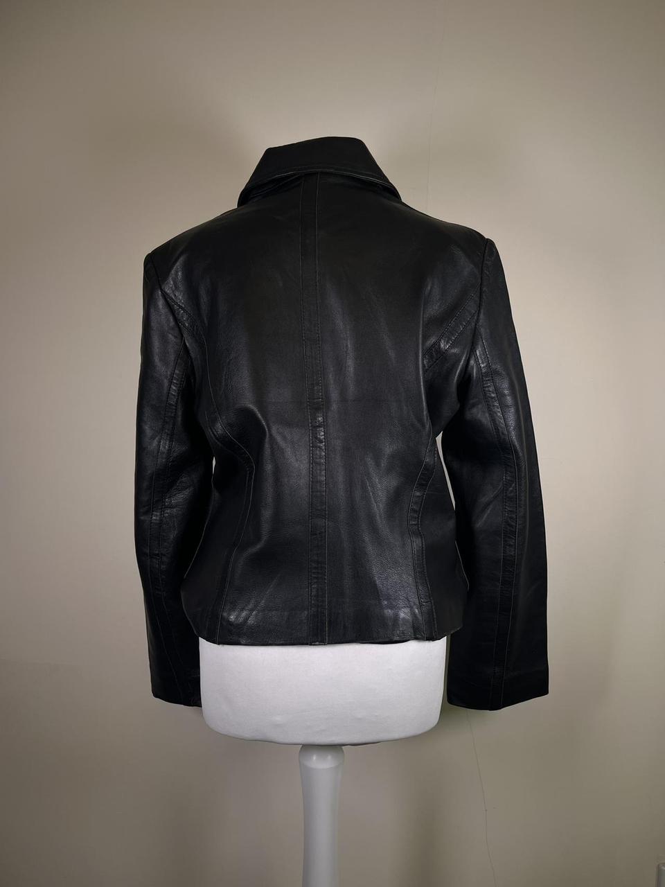 Vintage Leather jacket with silver zipper