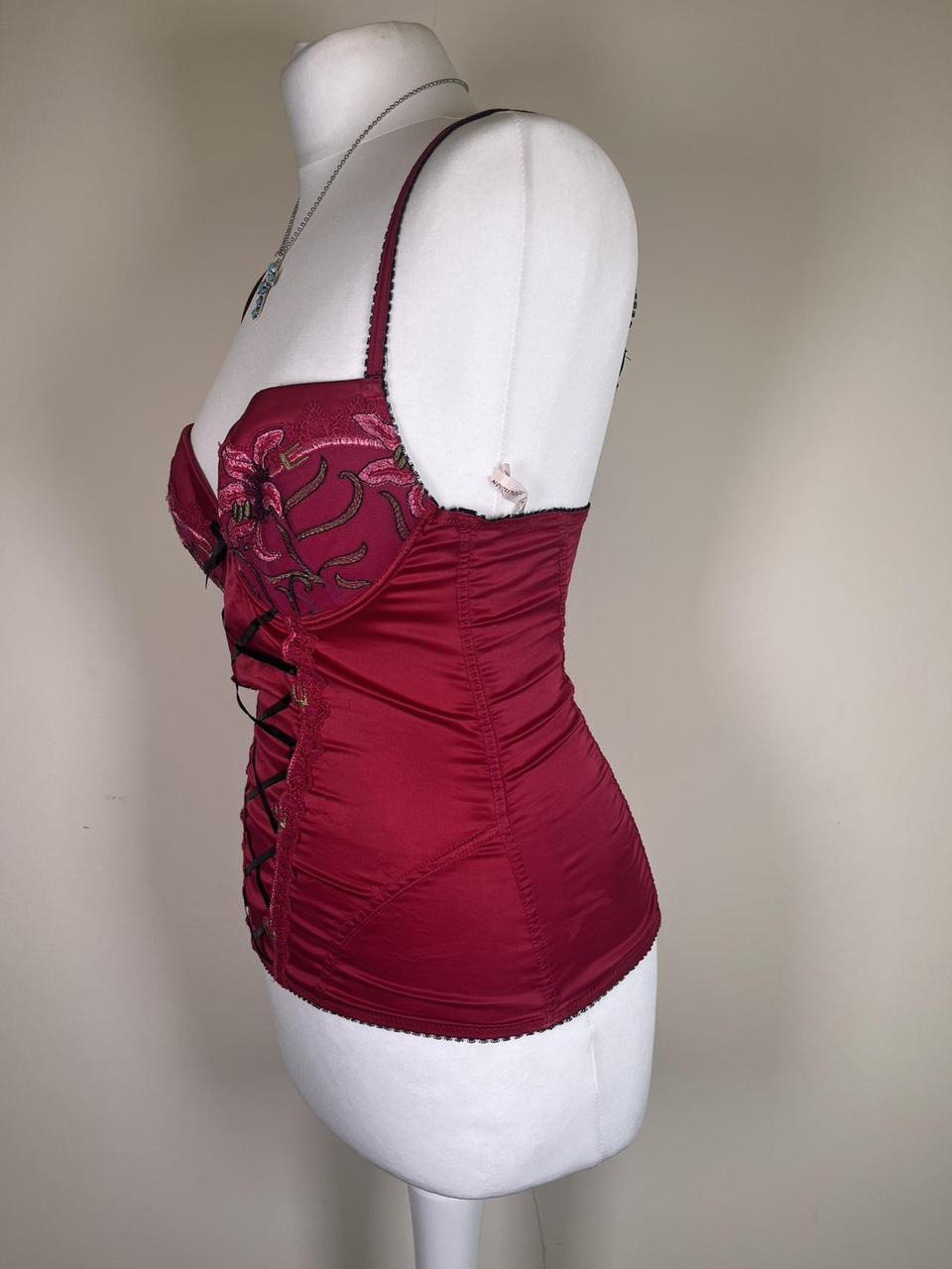 Y2K Floral corset top with embroidery