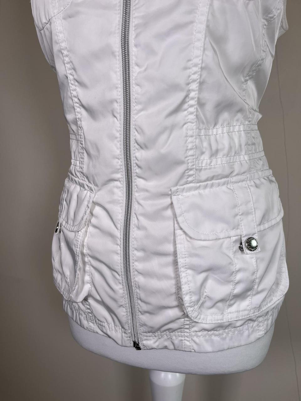 Y2K White Gilet with silver detailing