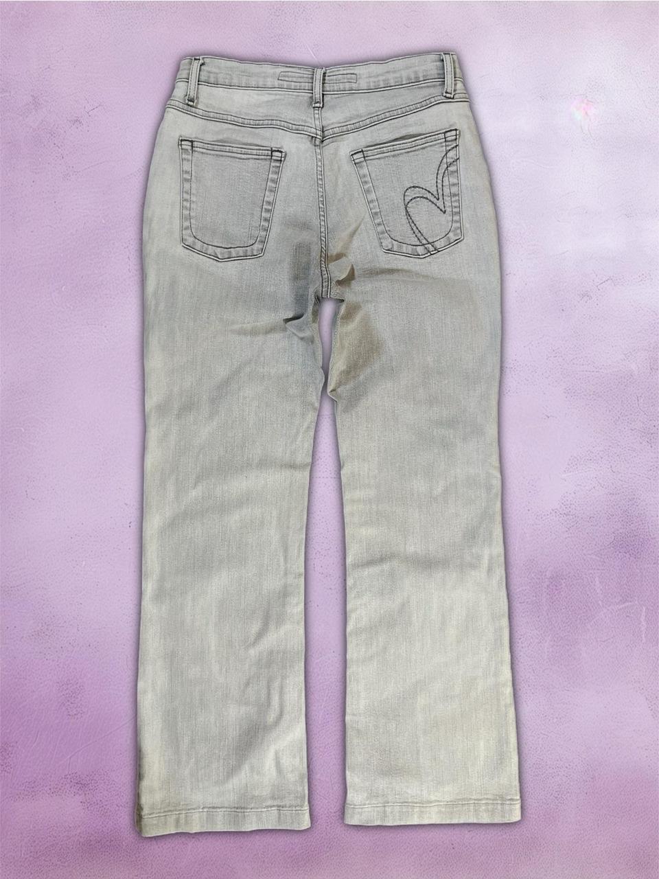 Y2k straight leg jeans with embroidery