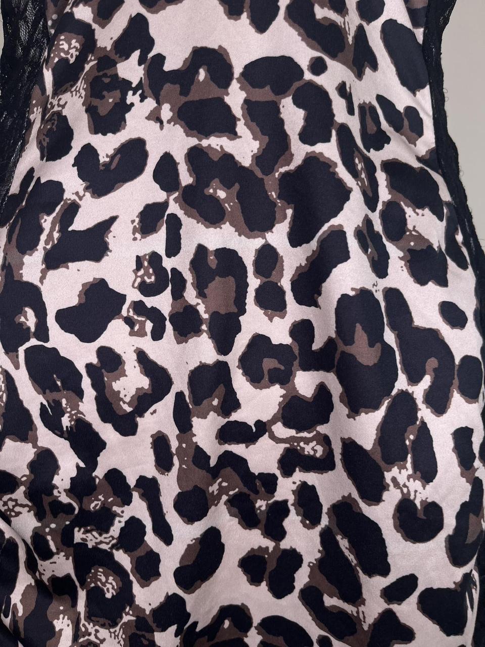 Y2K leopard print babydoll slip dress