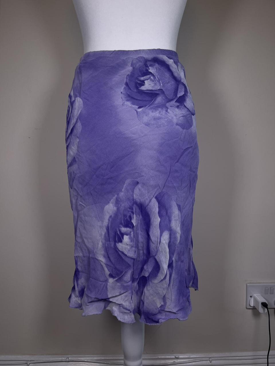 y2k Ruffle Floral Midi skirt