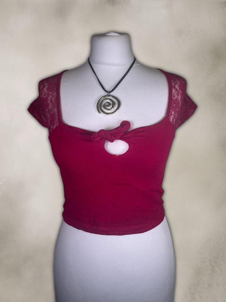 Y2K Lace cami with tie front