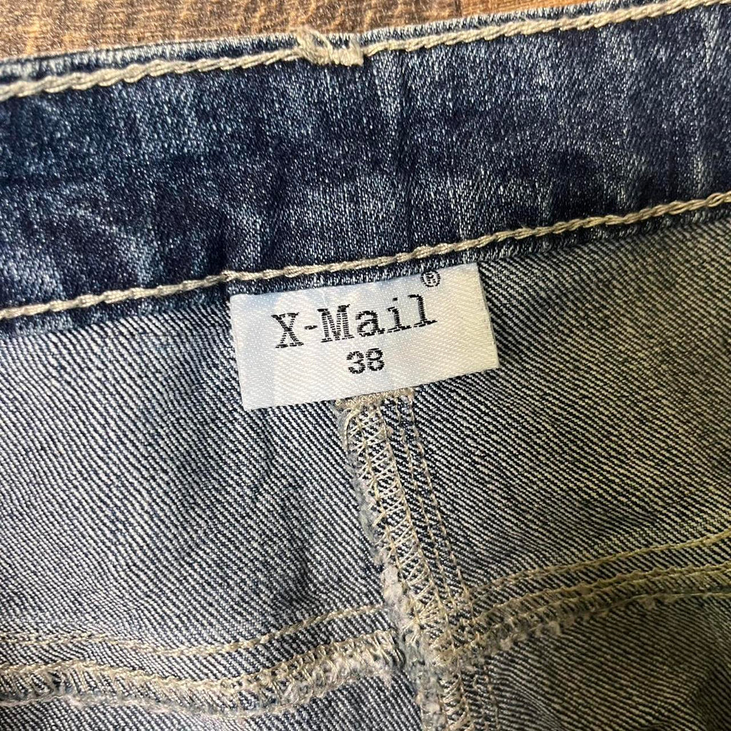 Y2k Low waist boot cut jeans with floral embroidery