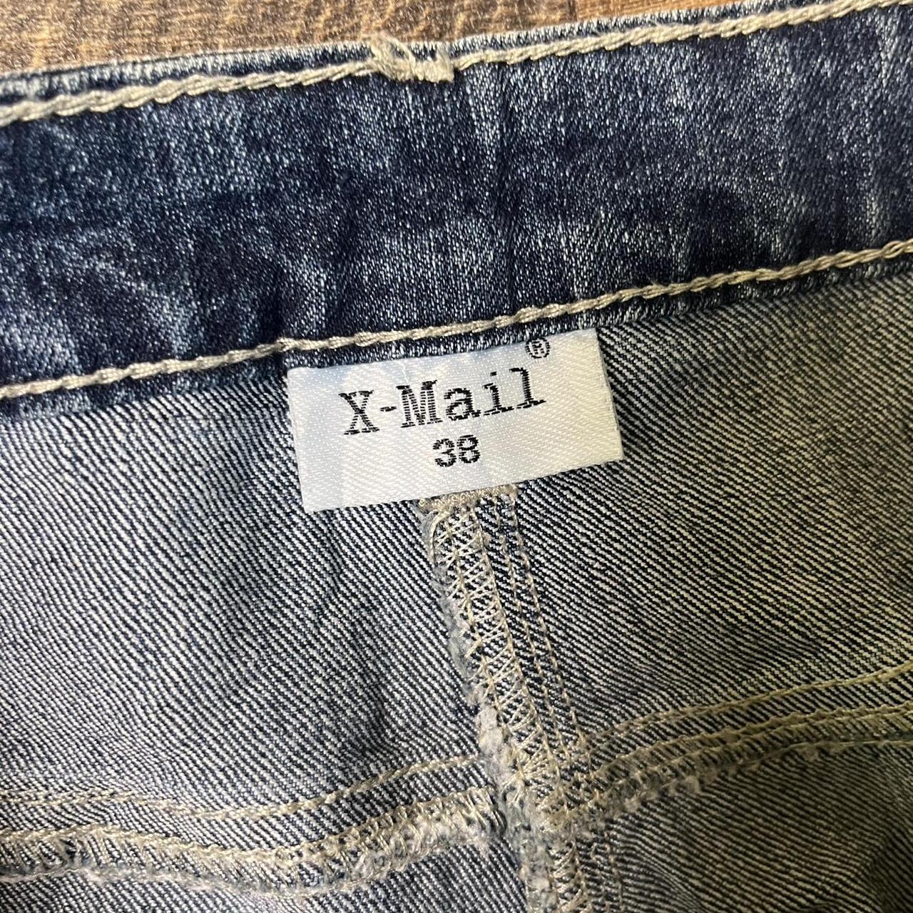 Y2k Low waist boot cut jeans with floral embroidery