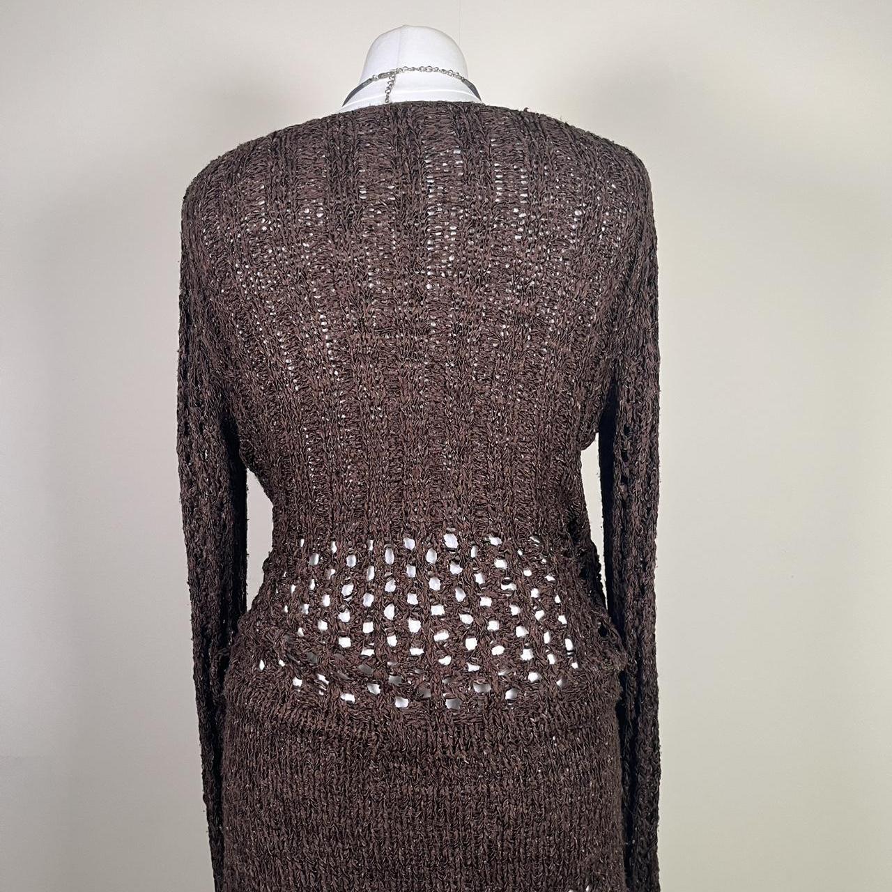 Y2K Beaded Knitted mini dress with floral embroidery